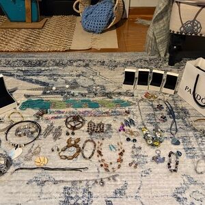 Assorted Jewelry Collection with Pandora Bag and boxes.